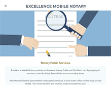 Tablet Screenshot of excellencemobilenotary.com